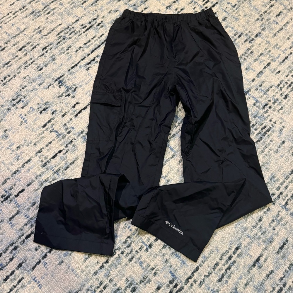 Columbia Black Rain Slicker Outdoor Pants